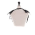 SiaLinda: Brustschmuck Blacky II, schwarz, mit Spitze, Federn und schwarzen Kristallperlen - SiaLinda.com